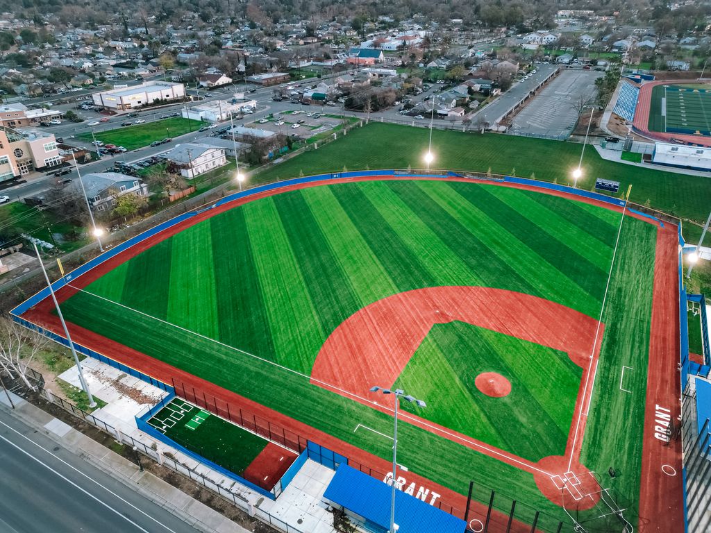 Precision marked soccer field by Florescu Field Robotics